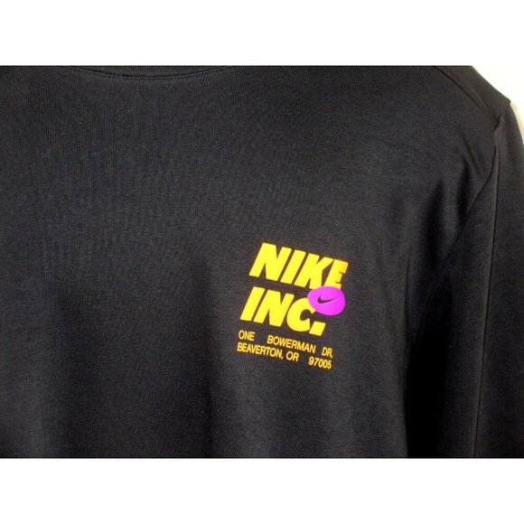 Nike Men's Dri-FIT Fleece Lined Open 24/7 Crew Neck Sweatshirt Black Size 2XL - Picture 4 of 5